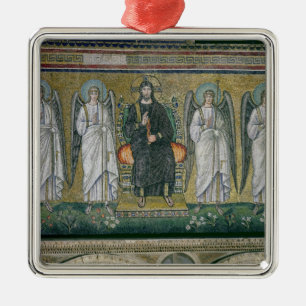 Christ enthroned with the angels 2 metal tree decoration