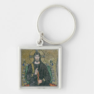 Christ enthroned with the angels key ring