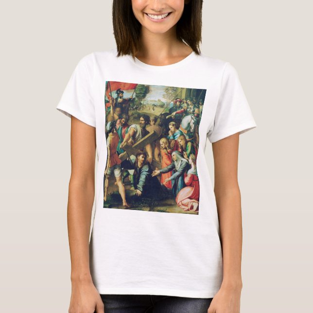 Christ Falling on the Way to Calvary T-Shirt (Front)