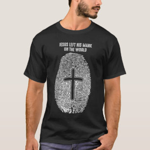 Christ Fingerprint Christian Jesus left his Mark T-Shirt