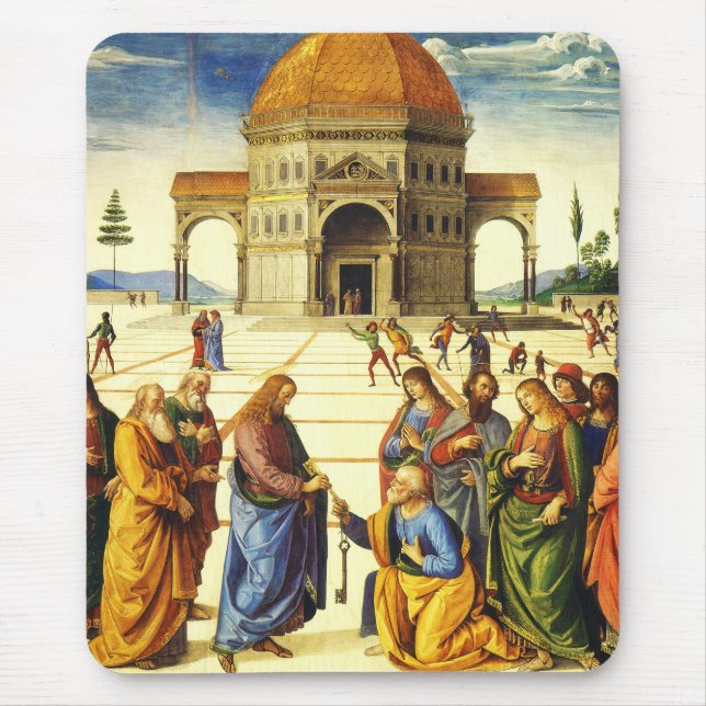 Christ Giving the Keys to Saint Peter Mouse Mat (Front)