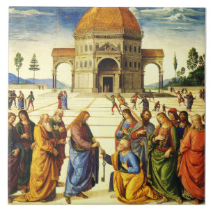 Christ Giving the Keys to Saint Peter Tile