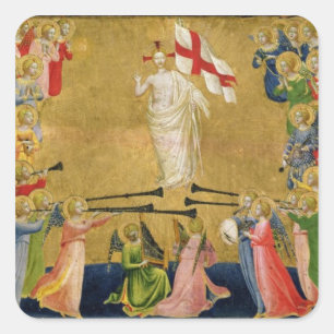 Christ Glorified in the Court of Heaven, 1423-24 Square Sticker