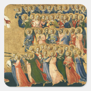 Christ Glorified in the Court of Heaven Square Sticker