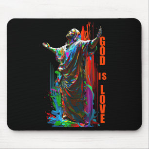 Christ God Is Love Graffiti Design For Christian J Mouse Mat