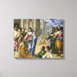 Christ Healing the Blind Canvas Print