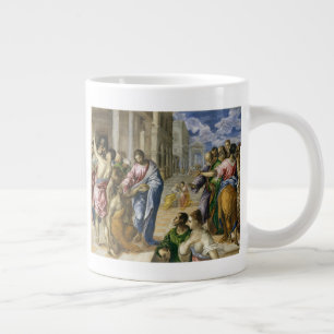 Christ Healing the Blind Large Coffee Mug