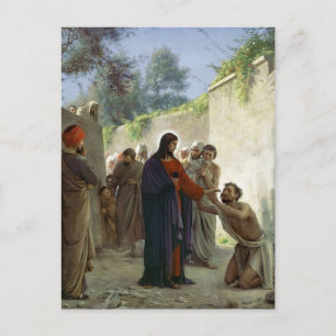 Christ Healing the Blind Man by Carl Bloch Postcard