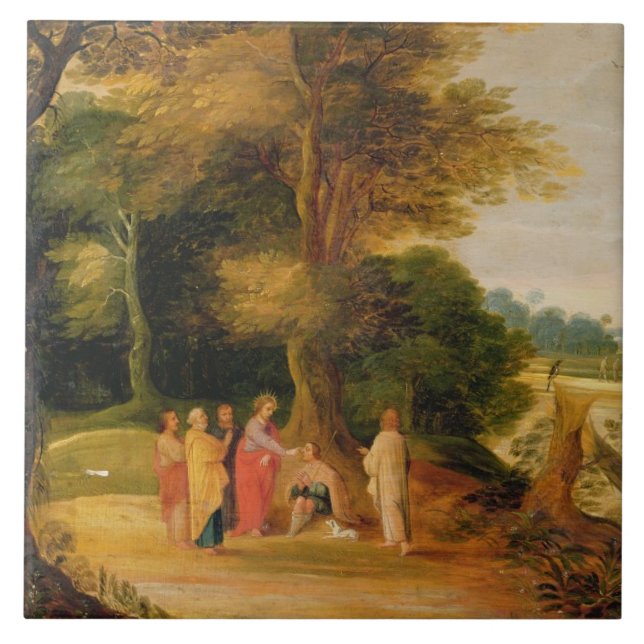 Christ Healing the Blind Man Tile (Front)