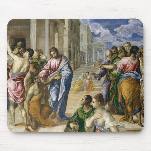 Christ Healing the Blind Mouse Mat (Front)