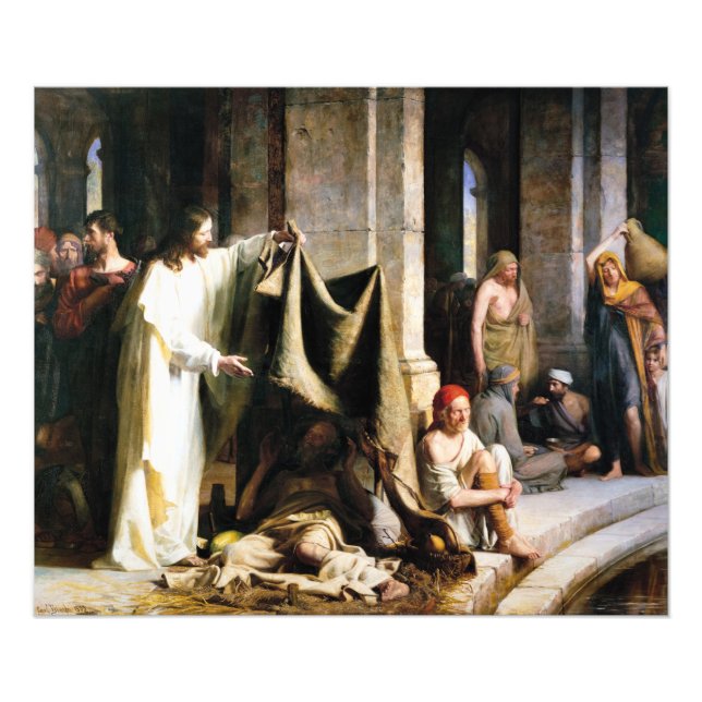 Christ Healing the Sick at Bethesda by Carl Bloch Photo Print (Front)