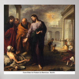 Christ Heals the Paralytic by Bartolome Murillo Poster