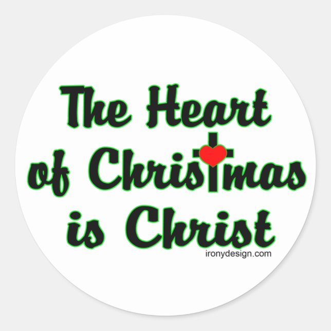 Christ in Christmas Classic Round Sticker (Front)