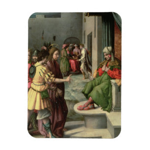 Christ in Front of Caiaphas, c.1535 (oil on panel) Magnet