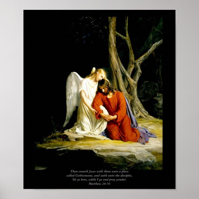 Christ in Gethsemane Masterpiece Giclee Painting Poster (Front)
