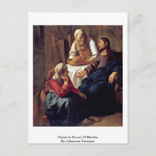 Christ In House Of Martha By Johannes Vermeer Postcard