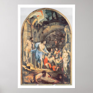 Christ in Limbo, c.1530-35 (panel) Poster