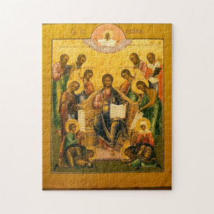 Christ in Majesty with Chosen Saints Orthodox Icon Jigsaw Puzzle