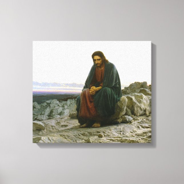 Christ in the desert canvas print (Front)