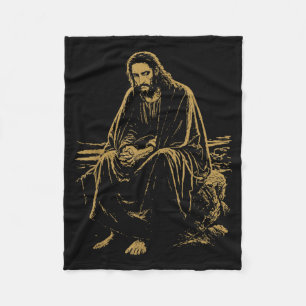 Christ in the Desert Jesus Prayer Christian Faiths Fleece Blanket
