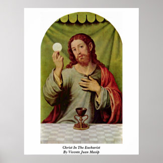 Christ In The Eucharist By Vicente Juan Masip Poster