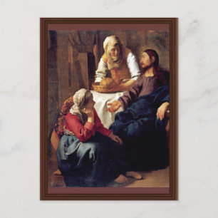 Christ In The House Of Martha And Mary,  By Vermee Postcard
