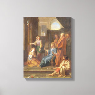 Christ in the House of Martha and Mary Canvas Print