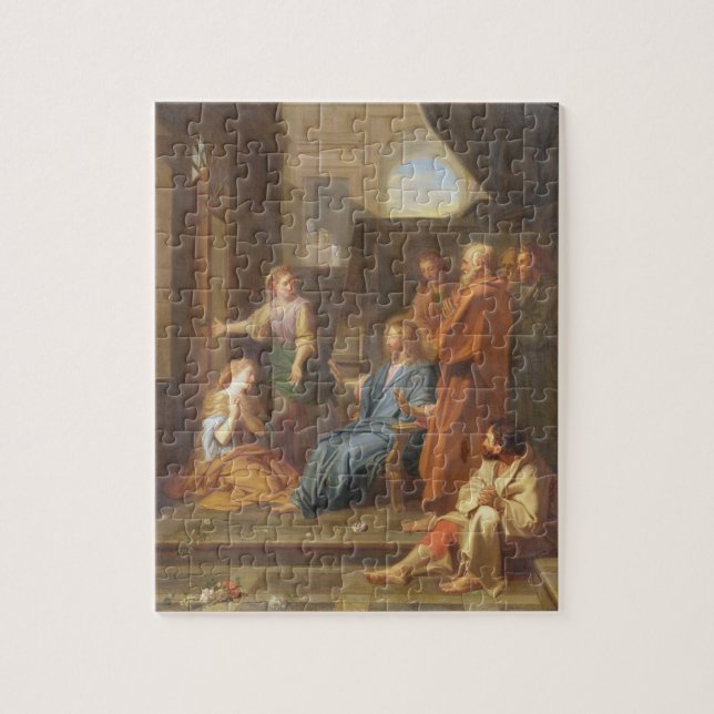 Christ in the House of Martha and Mary Jigsaw Puzzle (Vertical)