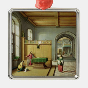 Christ in the House of Martha and Mary Metal Tree Decoration