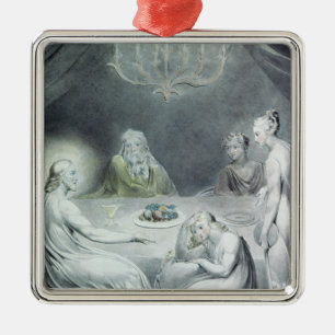 Christ in the House of Martha and Mary Metal Tree Decoration