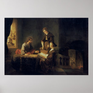 Christ in the House of Martha and Mary Poster
