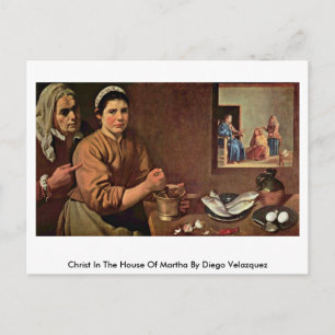 Christ In The House Of Martha By Diego Velazquez Postcard