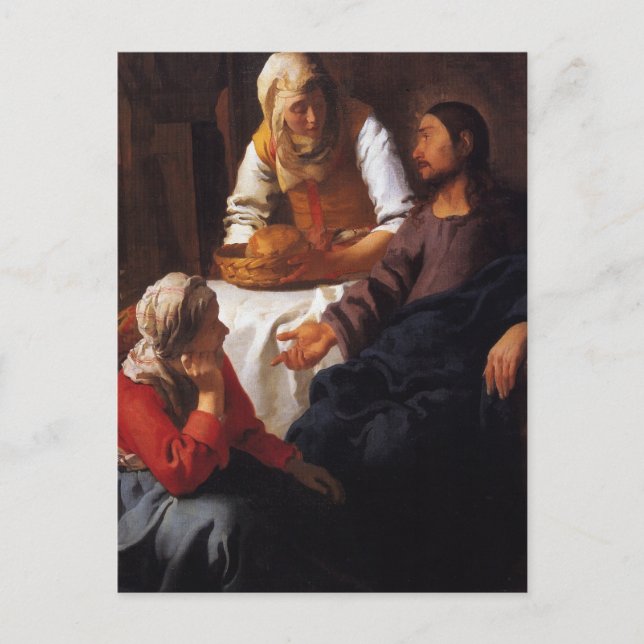 Christ in the House of Mary & Martha Postcard (Front)