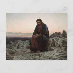 Christ in the Wilderness (by Ivan Kramskoi) Postcard