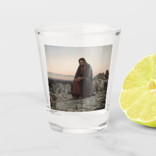 Christ in the Wilderness (by Ivan Kramskoi) Shot Glass