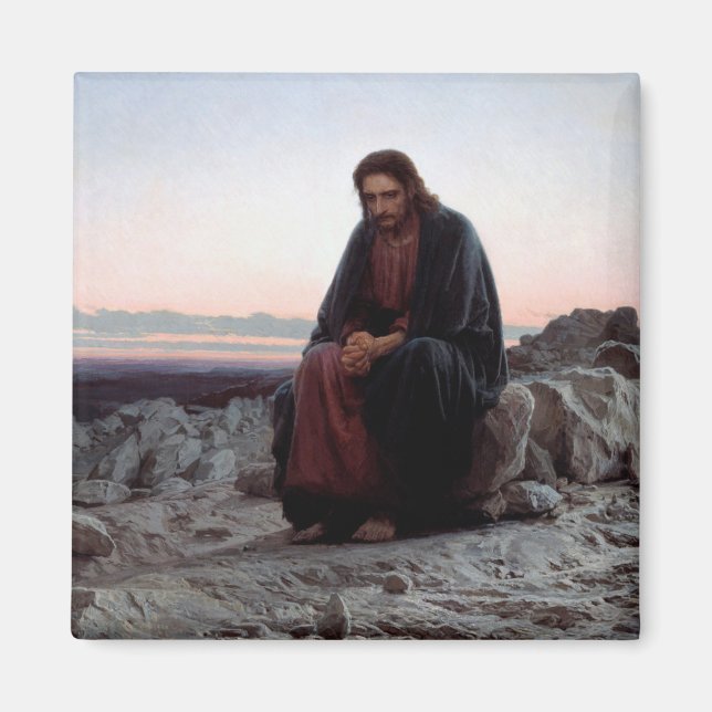 Christ in the Wilderness, Ivan Kramskoi Magnet (Front)