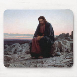 Christ in the Wilderness, Ivan Kramskoi Mouse Mat