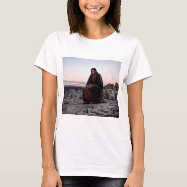Christ in the Wilderness, Ivan Kramskoi T-Shirt (Front)