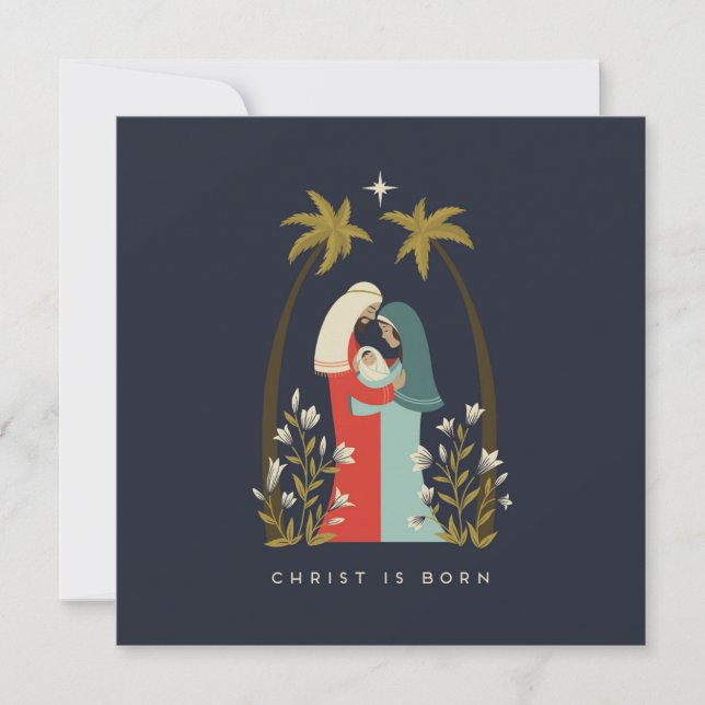 Christ is born holiday card (Front)