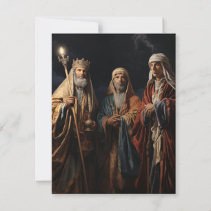 Christ is born! Three wisemen greeting card