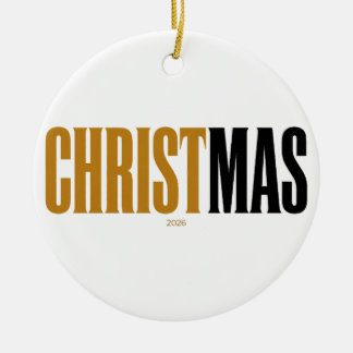 Christ Is Christmas Gold 2026 Ceramic Tree Decoration