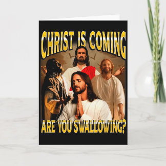 Christ Is Coming Prepare Your Heart Retro Men Wome Card