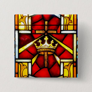 Christ is King 15 Cm Square Badge