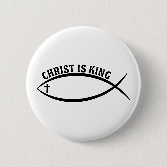 Christ Is King 6 Cm Round Badge (Front)