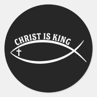 Christ Is King Classic Round Sticker