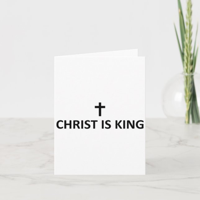 Christ Is King Subtle Minimal Christian Faith Reli Card (Front)