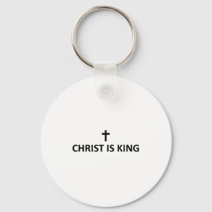 Christ Is King Subtle Minimal Christian Faith Reli Key Ring