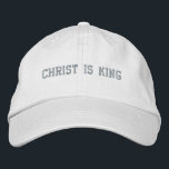 Christ Is King with cross Embroidered Hat<br><div class="desc">Embroidered Christ is King on front.</div>