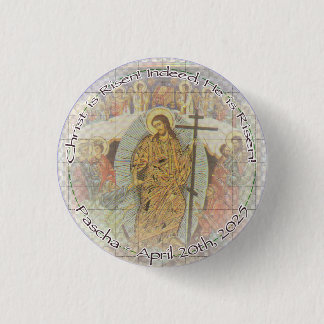 Christ is Risen 2025 Round Button