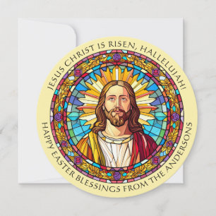 Christ Is Risen Religious Catholic Easter Holiday Card